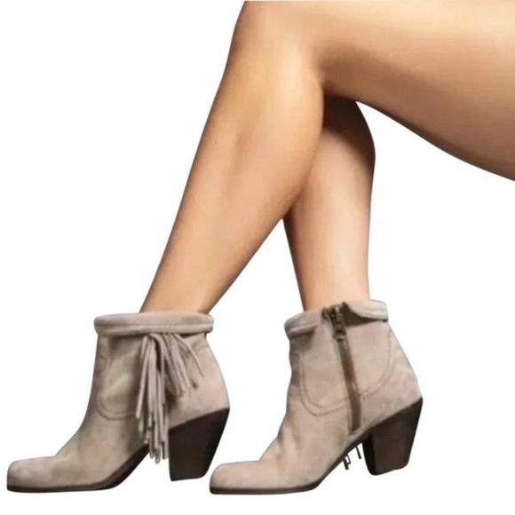 Sam Edelman Shoes - NWOT SAM EDELMAN GREY LOUIE FRINGE BOOTS, SIZE 12